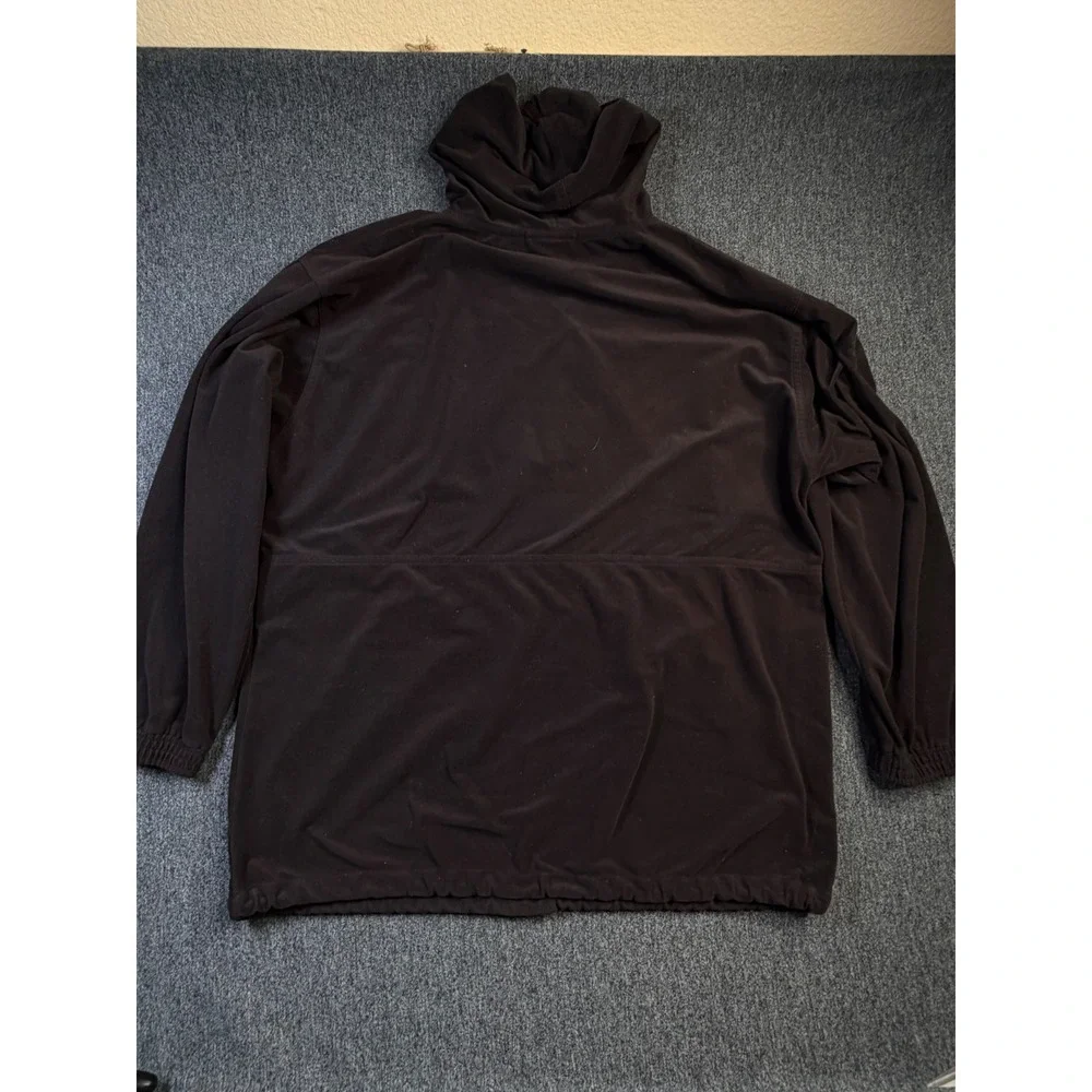 Vintage Adidas Originals Quarter‎ Zip Hoodie Blk Velour Trefoil Mens XL Pullover